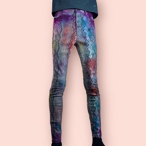 Snake Print Pants Painted Bold Trousers skinny jeans ethical fashion streetstyle